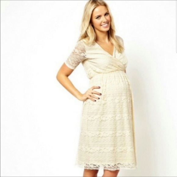 ASOS ivory lace maternity dress 6 - Picture 11 of 11